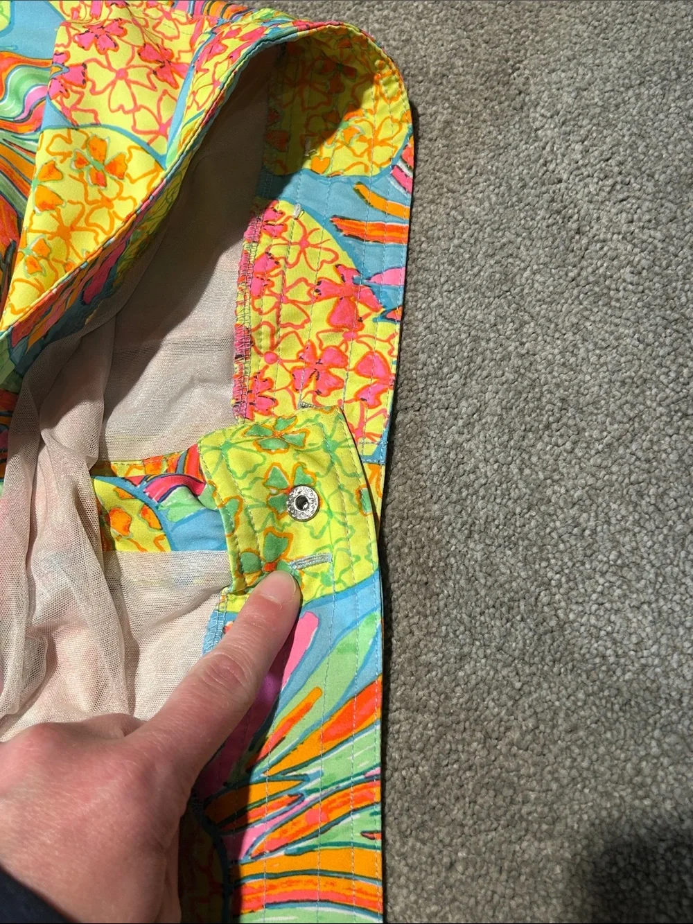 Chubbies ‘The Hooligan’ Neon Pineapple mesh lined trunks / shorts